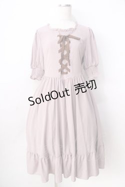 画像1: m petit by misako / AMレースアップワンピース  ピンク Y-25-09-01-069-LO-OP-SZ-ZY