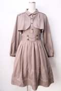 axes femme / ハイウエストフラシワンピース  ベージュ Y-25-09-01-070-AX-OP-SZ-ZY