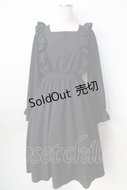 画像1: m petit by misako / フリルワンピース  黒 Y-25-09-01-073-LO-OP-SZ-ZY