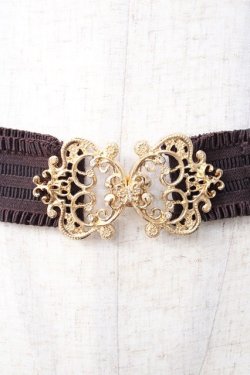 画像1: axes femme / モチーフゴムベルト  ゴールド Y-25-09-01-011-AX-BL-SZ-ZY
