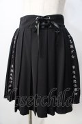 Ank Rouge / 漢字プリントスカート  黒 Y-25-09-01-076-CA-SK-SZ-ZY