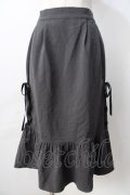 axes femme kawaii / サイドレースアップスカート M 黒 Y-25-09-01-078-AX-SK-SZ-ZY