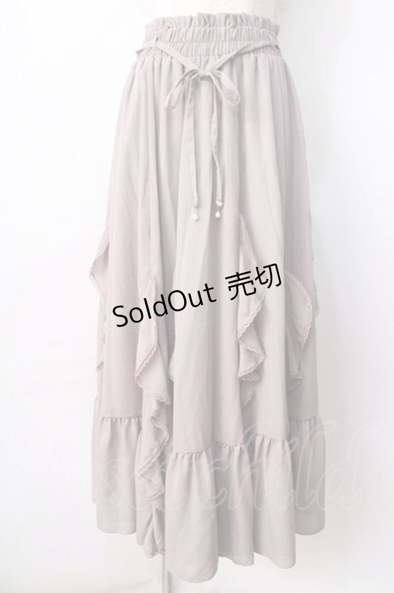 画像1: 【SALE】axes femme / シフォンラッフルフリルスカート  ピンク Y-25-09-01-079-AX-SK-SZ-ZT412 (1)