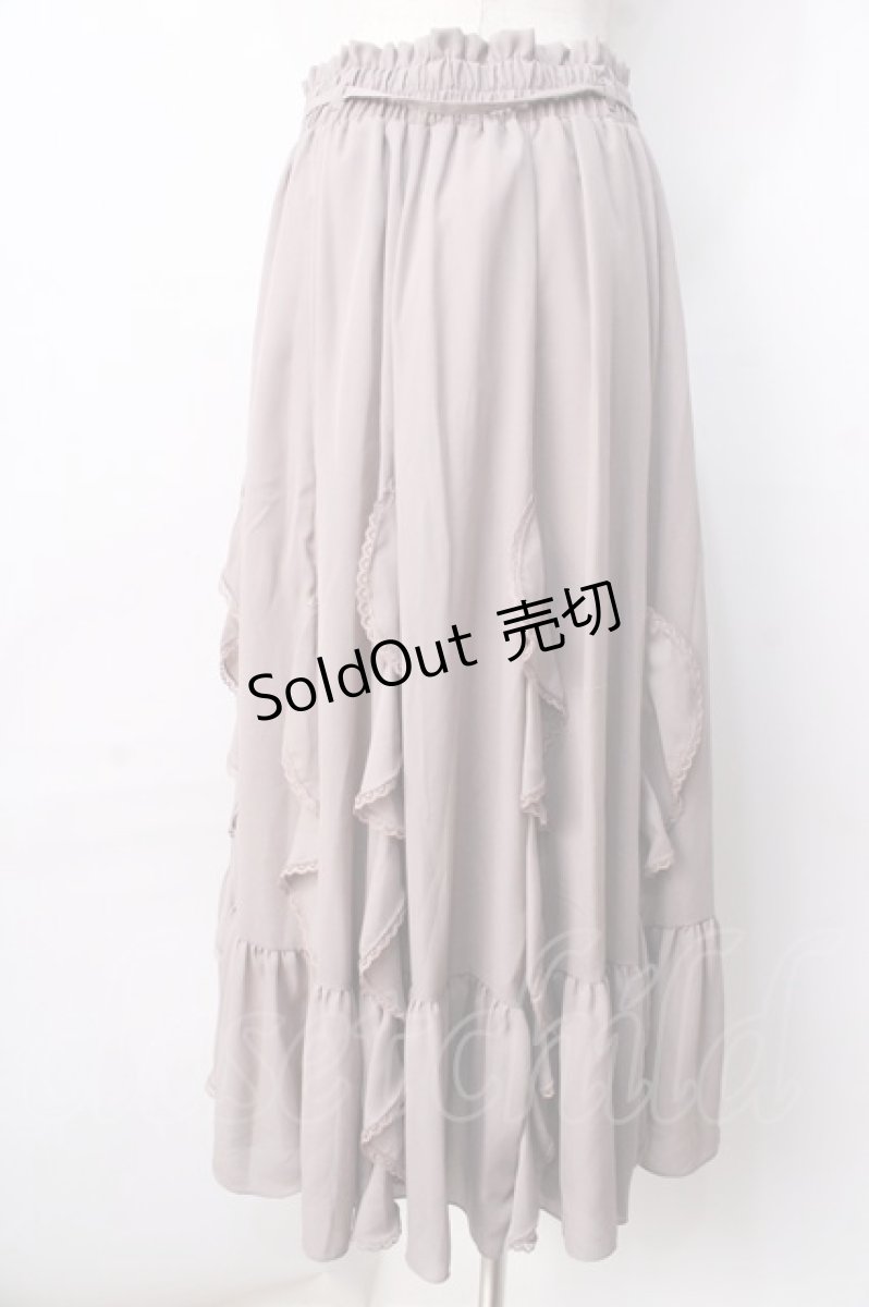 画像2: 【SALE】axes femme / シフォンラッフルフリルスカート  ピンク Y-25-09-01-079-AX-SK-SZ-ZT412 (2)