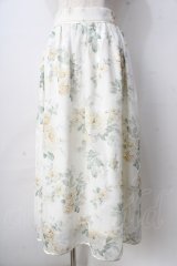 axes femme / 花柄シアージャカードスカート F 生成り Y-25-09-01-080-AX-SK-SZ-ZT307