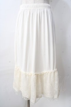 画像1: axes femme / 繊細レースミディ丈ペチスカート M 生成り Y-25-09-01-082-AX-SK-SZ-ZY
