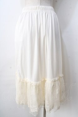 画像2: axes femme / 繊細レースミディ丈ペチスカート M 生成り Y-25-09-01-082-AX-SK-SZ-ZY