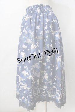 画像2: axes femme / ローズリース柄スカート  紺 Y-25-09-01-087-AX-SK-SZ-ZI