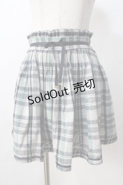 画像1: axes femme POETIQUE / リボン配色チェックキュロット  グリーン Y-25-09-01-088-AX-SK-SZ-ZI