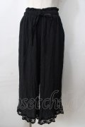 axes femme / 選べる着丈楊柳ワイドパンツ S 黒 Y-25-09-01-091-AX-PA-SZ-ZY