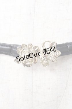 画像1: 【SALE】axes femme / ローズデザイン細ベルト  黒 Y-25-09-01-013-AX-ZA-SZ-ZT487-F005