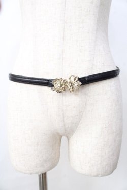 画像2: axes femme / ローズデザイン細ベルト  黒 Y-25-09-01-013-AX-ZA-SZ-ZY