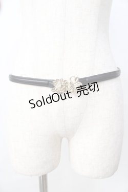 画像2: 【SALE】axes femme / ローズデザイン細ベルト  黒 Y-25-09-01-013-AX-ZA-SZ-ZT487-F005
