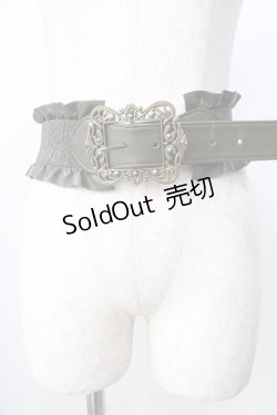 画像1: axes femme / クラシカルバックルベルト  カーキ Y-25-09-01-014-AX-AC-SZ-ZY