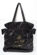 Maison de FLEUR / ダブルリボンギャザートートバッグ F ブラック Y-25-09-01-016-LO-BG-SZ-ZY