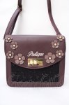 画像1: 【SALE】axes femme POETIQUE / 花モチーフショルダーバック  ブラウン Y-25-09-01-017-AX-BG-SZ-ZTK019 (1)