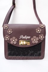axes femme POETIQUE / 花モチーフショルダーバック  ブラウン Y-25-09-01-017-AX-BG-SZ-ZT-K019
