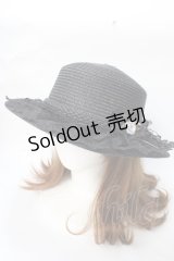 axes femme / 巻きバラレースカンカン帽  黒 Y-25-09-01-019-AX-AC-SZ-ZT-K025