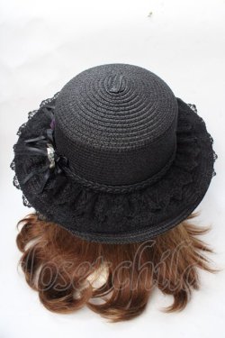画像3: axes femme / 巻きバラレースカンカン帽  黒 Y-25-09-01-019-AX-AC-SZ-ZY