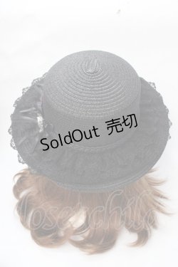 画像3: axes femme / 巻きバラレースカンカン帽  黒 Y-25-09-01-019-AX-AC-SZ-ZT-K025
