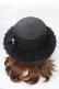 画像3: axes femme / 巻きバラレースカンカン帽  黒 Y-25-09-01-019-AX-AC-SZ-ZY (3)