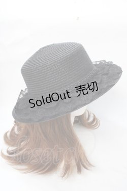 画像4: axes femme / 巻きバラレースカンカン帽  黒 Y-25-09-01-019-AX-AC-SZ-ZT-K025