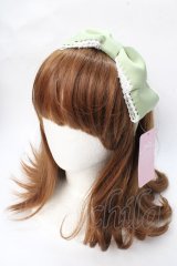 Chalmiere / グログランリボンカチューシャ F グリーン Y-25-09-01-021-LO-AC-SZ-ZY