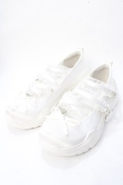画像1: axes femme POETIQUE / サテンバレエスニーカー  白 Y-25-09-01-022-AX-SH-SZ-ZY