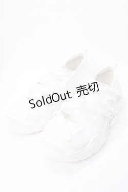 画像1: axes femme POETIQUE / サテンバレエスニーカー  白 Y-25-09-01-022-AX-SH-SZ-ZY