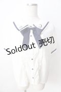 axes femme POETIQUE / 星座刺繍セーラー襟ブラウス  白 Y-25-09-01-024-AX-BL-SZ-ZY