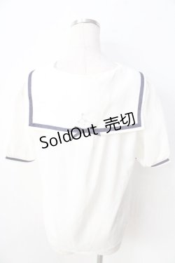 画像2: axes femme POETIQUE / 星座刺繍セーラー襟ブラウス  白 Y-25-09-01-024-AX-BL-SZ-ZY