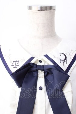 画像3: axes femme POETIQUE / 星座刺繍セーラー襟ブラウス  白 Y-25-09-01-024-AX-BL-SZ-ZY