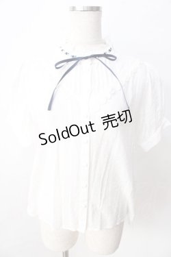 画像1: axes femme POETIQUE / ドットブラウス  白 Y-25-09-01-028-AX-TO-SZ-ZY