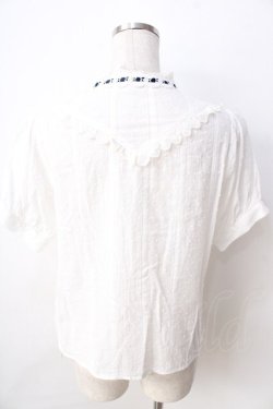画像2: axes femme POETIQUE / ドットブラウス  白 Y-25-09-01-028-AX-TO-SZ-ZY