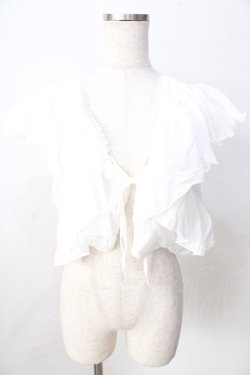 画像1: axes femme / ボリュームフリルボレロ  白 Y-25-09-01-030-AX-TO-SZ-ZY