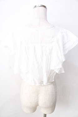 画像2: axes femme / ボリュームフリルボレロ  白 Y-25-09-01-030-AX-TO-SZ-ZY