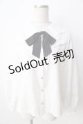 axes femme POETIQUE / レースデザインフリルブラウス  白 Y-25-09-01-033-AX-BL-SZ-ZY