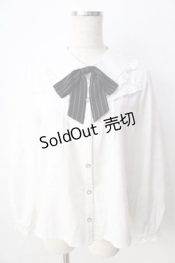 画像1: axes femme POETIQUE / レースデザインフリルブラウス  白 Y-25-09-01-033-AX-BL-SZ-ZY