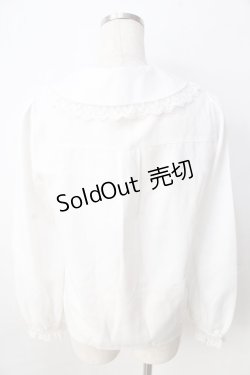 画像2: axes femme POETIQUE / レースデザインフリルブラウス  白 Y-25-09-01-033-AX-BL-SZ-ZY