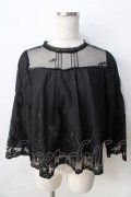 axes femme POETIQUE / リボンブーケレースブラウス M 黒 Y-25-09-01-034-AX-TO-SZ-ZY