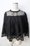 画像1: axes femme POETIQUE / リボンブーケレースブラウス M 黒 Y-25-09-01-034-AX-TO-SZ-ZI (1)