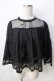 画像1: axes femme POETIQUE / リボンブーケレースブラウス M 黒 Y-25-09-01-034-AX-TO-SZ-ZY (1)