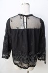 画像2: axes femme POETIQUE / リボンブーケレースブラウス M 黒 Y-25-09-01-034-AX-TO-SZ-ZI (2)