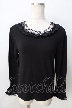 画像1: axes femme / バラレースガーデンインナー M 黒 Y-25-09-01-036-AX-TO-SZ-ZY