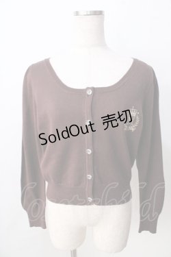画像1: metamorphose / エンブレム刺繍カーディガン  ブラウン Y-25-09-01-041-ME-TO-SZ-ZY