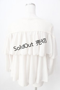 画像2: 【SALE】axes femme POETIQUE / フラワーモチーフドットチュールトップス  生成り Y-25-09-05-036-AX-TO-SZ-ZT221