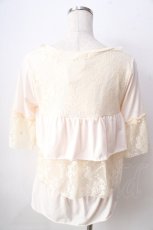 画像2: 【SALE】axes femme / レースティアードプルオーバー  生成り Y-25-09-05-037-AX-TO-SZ-ZT300 (2)