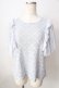 画像1: axes femme / 袖フリルカットワークレーストップス  サックス Y-25-09-05-044-AX-TO-SZ-ZT103 (1)