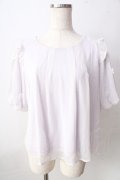 axes femme POETIQUE / フラワーモチーフシフォントップス  ラベンダー Y-25-09-05-049-AX-TO-SZ-ZY