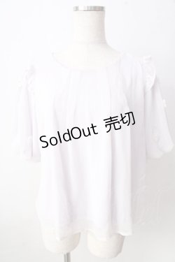 画像1: axes femme POETIQUE / フラワーモチーフシフォントップス  ラベンダー Y-25-09-05-049-AX-TO-SZ-ZY